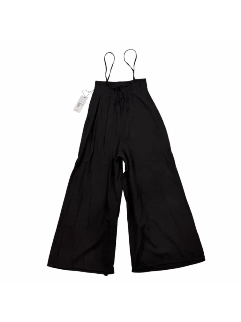 BOBI Overall Pants Size Small Black Wide Leg Ultra High Rise Waist 51E-389015 - Picture 2 of 10
